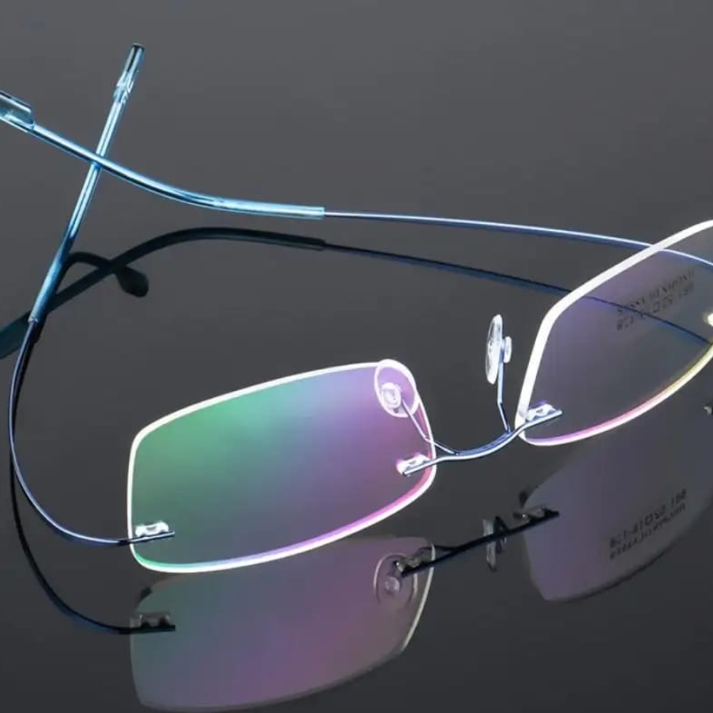 Iridescent Rimless Glasses